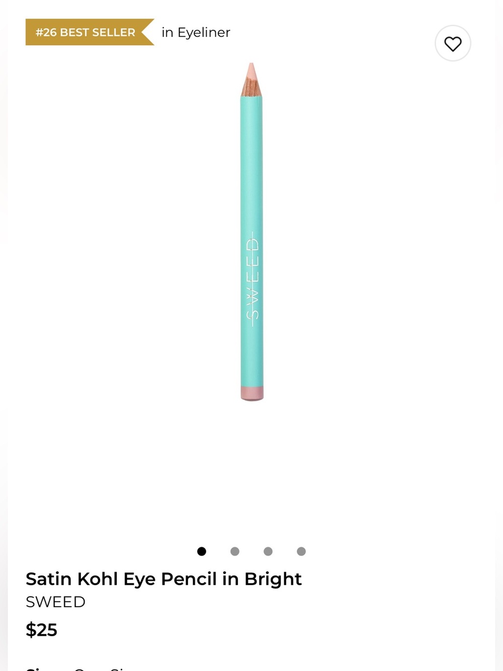 Sweed satin kohl eye pencil in bright